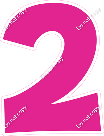 KG 23.5" Individuals - Flat Hot Pink 2