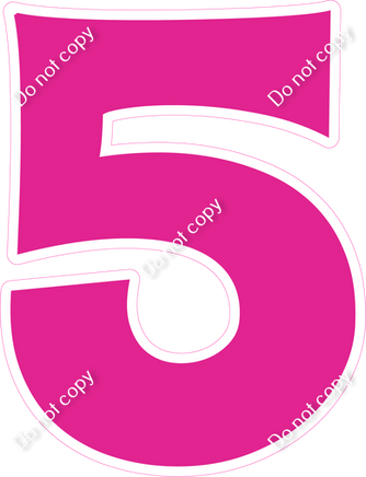 KG 23.5" Individuals - Flat Hot Pink 5