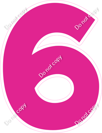 KG 23.5" Individuals - Flat Hot Pink 6