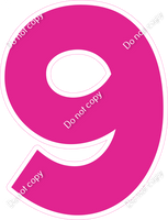 KG 23.5" Individuals - Flat Hot Pink 9