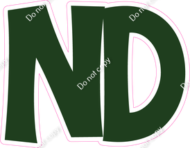 KG 23.5" Individuals - Flat Hunter Green ND