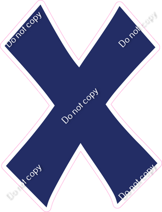 KG 23.5" Individuals - Flat Navy Blue X