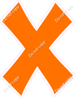 KG 23.5" Individuals - Flat Orange X