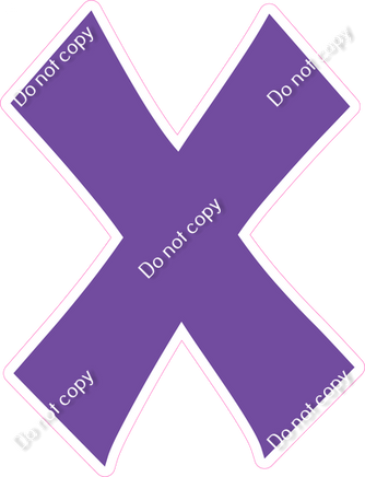 KG 23.5" Individuals - Flat Purple X