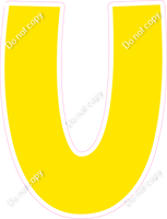 KG 23.5" Individuals - Flat Yellow U