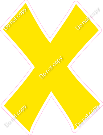 KG 23.5" Individuals - Flat Yellow X