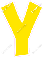 KG 23.5" Individuals - Flat Yellow Y