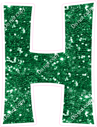 KG 23.5" Individuals - Green Sparkle H