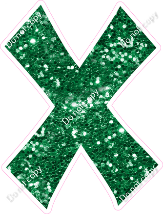 KG 23.5" Individuals - Green Sparkle X