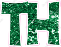 KG 23.5" Individuals - Green Sparkle TH