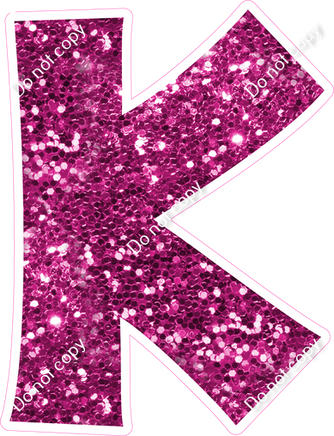 KG 23.5" Individuals - Hot Pink Sparkle K