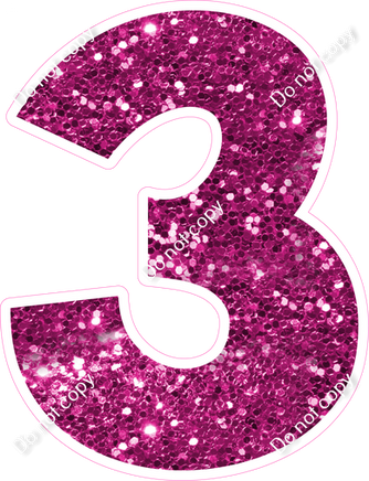 KG 23.5" Individuals - Hot Pink Sparkle 3