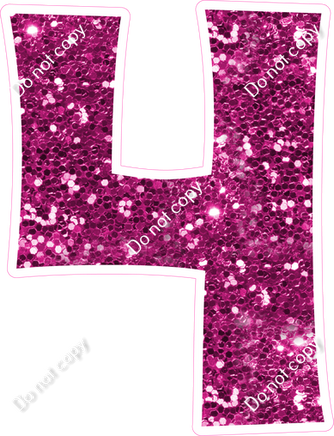 KG 23.5" Individuals - Hot Pink Sparkle 4
