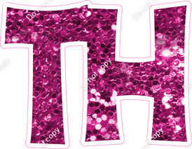 KG 23.5" Individuals - Hot Pink Sparkle TH