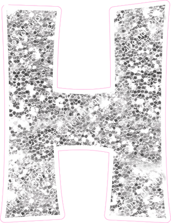 KG 23.5" Individuals - Light Silver Sparkle H