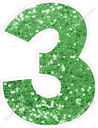 KG 23.5" Individuals - Lime Green Sparkle 3