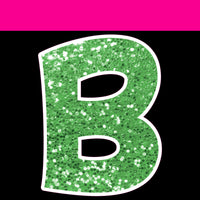 Sparkle - 23.5" KG 68 pc Alphabet Sets Sparkle Lime Green