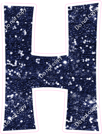 KG 23.5" Individuals - Navy Blue Sparkle H