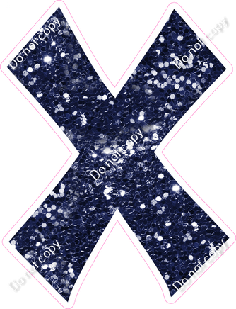 KG 23.5" Individuals - Navy Blue Sparkle X