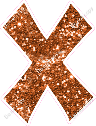 KG 23.5" Individuals - Orange Sparkle X