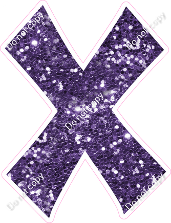 KG 23.5" Individuals - Purple Sparkle X