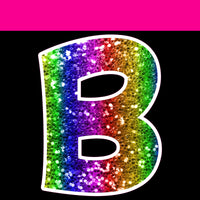 Sparkle - 23.5" KG 68 pc Alphabet Sets Sparkle Rainbow