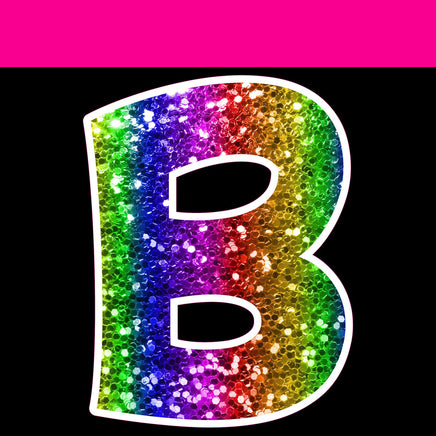 Sparkle - 23.5" KG 68 pc Alphabet Sets Sparkle Rainbow