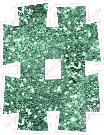 KG 23.5" Individuals - Sea Foam Sparkle #