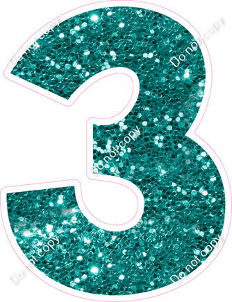 KG 23.5" Individuals - Teal Sparkle 3
