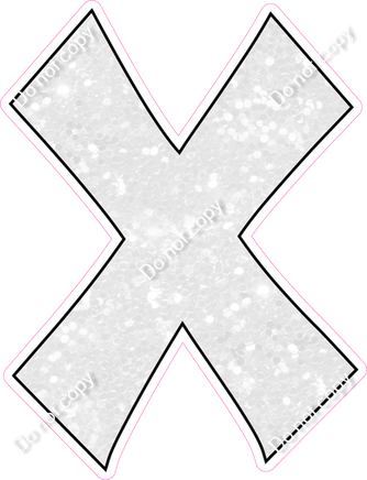 KG 23.5" Individuals - White Sparkle X