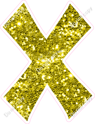 KG 23.5" Individuals - Yellow Sparkle X