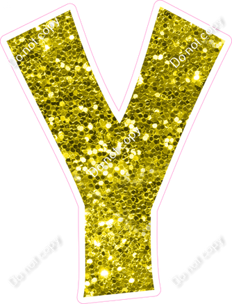 KG 23.5" Individuals - Yellow Sparkle Y