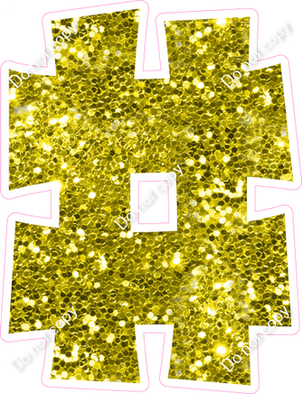 KG 23.5" Individuals - Yellow Sparkle #
