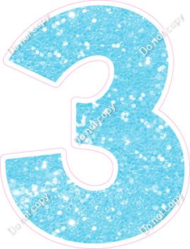 KG 30" Individuals - Baby Blue Sparkle 3