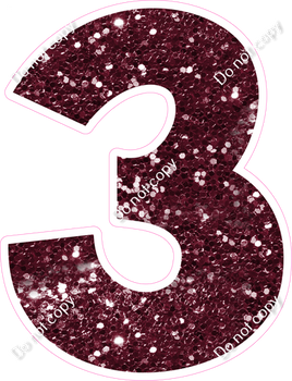 KG 30" Individuals - Burgundy Sparkle 3