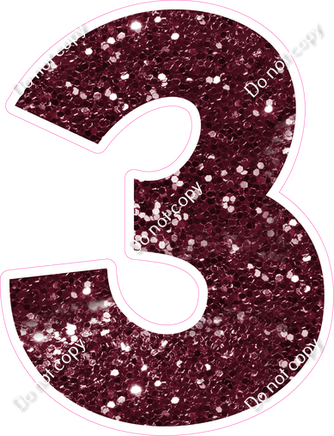 KG 30" Individuals - Burgundy Sparkle 3