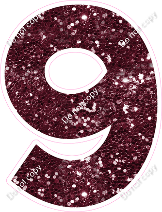 KG 30" Individuals - Burgundy Sparkle 9