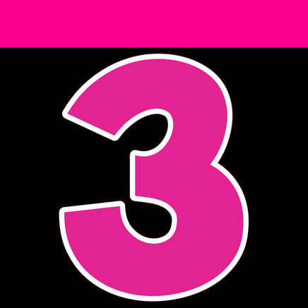 Flat - 30" KG 12 pc 0-9 Sets FLAT Hot Pink