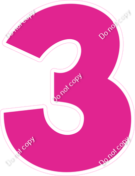 KG 30" Individuals - Flat Hot Pink 3