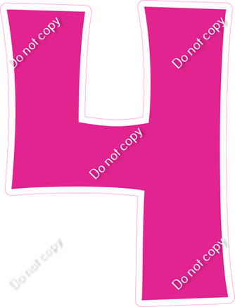 KG 30" Individuals - Flat Hot Pink 4