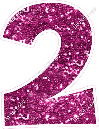 KG 30" Individuals - Hot Pink Sparkle 2