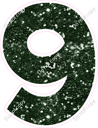 KG 30" Individuals - Hunter Green Sparkle 9