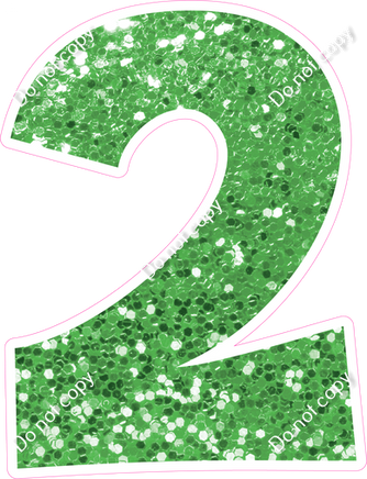 KG 30" Individuals - Lime Green Sparkle 2