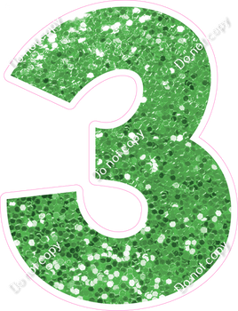 KG 30" Individuals - Lime Green Sparkle 3