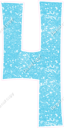 KG 47" Individuals - Baby Blue Sparkle 4