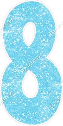 KG 47" Individuals - Baby Blue Sparkle 8