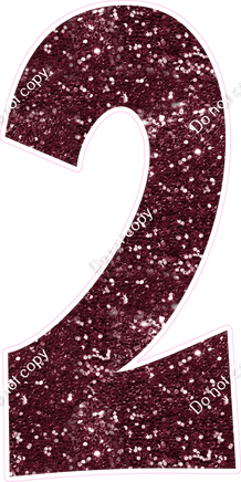 KG 47" Individuals - Burgundy Sparkle 2