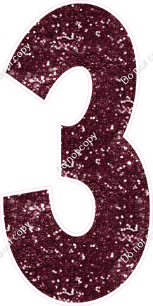 KG 47" Individuals - Burgundy Sparkle 3