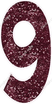 KG 47" Individuals - Burgundy Sparkle 9