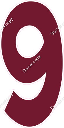 KG 47" Individuals - Flat Burgundy 9